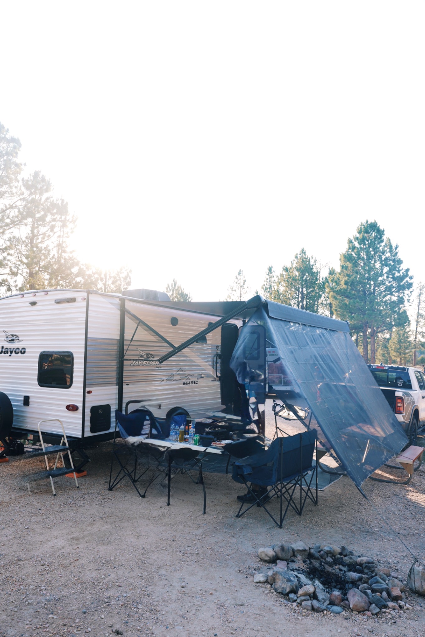 On the road – towing setup